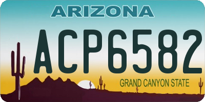 AZ license plate ACP6582