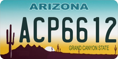 AZ license plate ACP6612