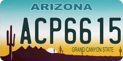 AZ license plate ACP6615