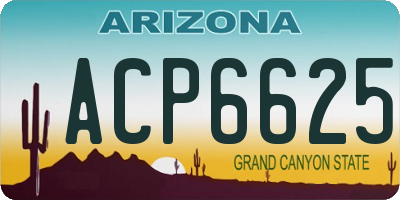 AZ license plate ACP6625