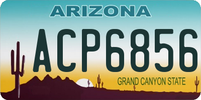 AZ license plate ACP6856