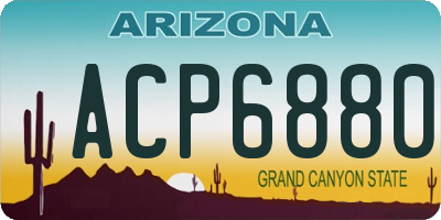 AZ license plate ACP6880