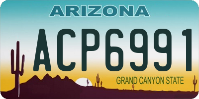 AZ license plate ACP6991