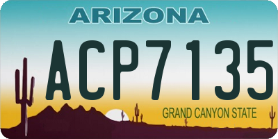 AZ license plate ACP7135