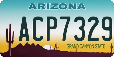 AZ license plate ACP7329