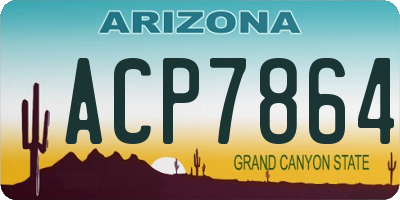 AZ license plate ACP7864