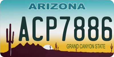 AZ license plate ACP7886