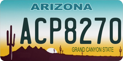 AZ license plate ACP8270