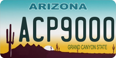 AZ license plate ACP9000