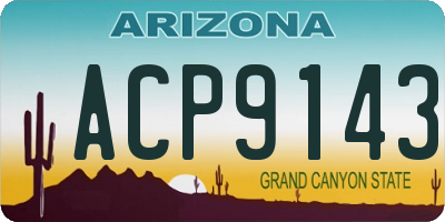 AZ license plate ACP9143