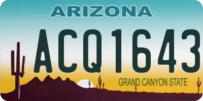 AZ license plate ACQ1643