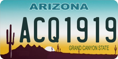 AZ license plate ACQ1919