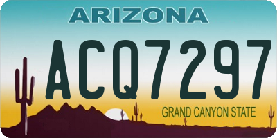 AZ license plate ACQ7297