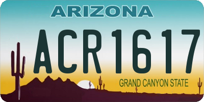 AZ license plate ACR1617