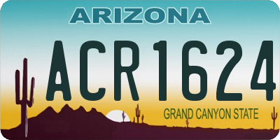 AZ license plate ACR1624