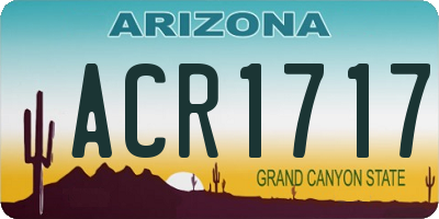AZ license plate ACR1717