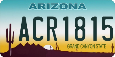 AZ license plate ACR1815