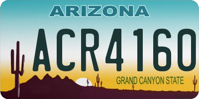 AZ license plate ACR4160
