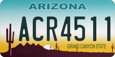 AZ license plate ACR4511
