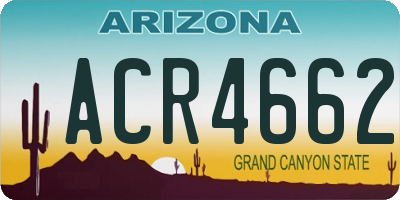 AZ license plate ACR4662