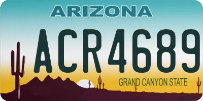 AZ license plate ACR4689