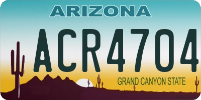 AZ license plate ACR4704