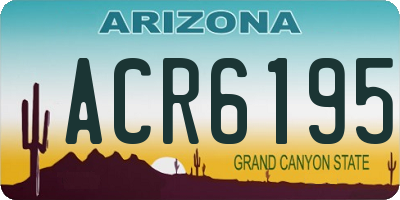AZ license plate ACR6195