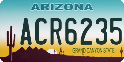 AZ license plate ACR6235