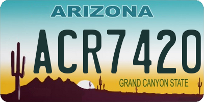 AZ license plate ACR7420