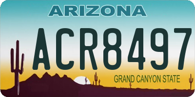AZ license plate ACR8497