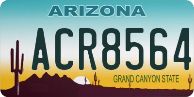 AZ license plate ACR8564