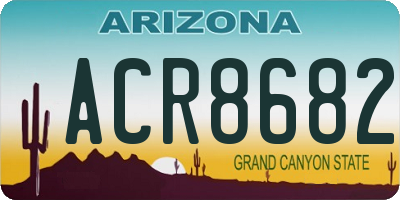 AZ license plate ACR8682