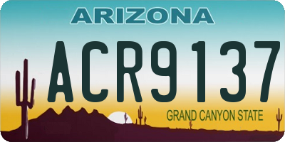 AZ license plate ACR9137