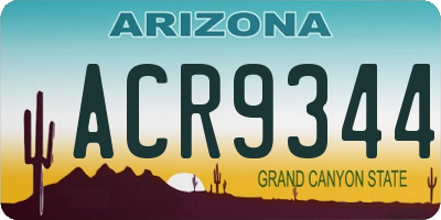 AZ license plate ACR9344