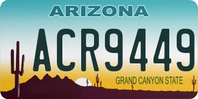 AZ license plate ACR9449