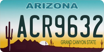 AZ license plate ACR9632