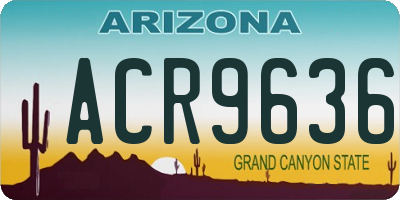 AZ license plate ACR9636
