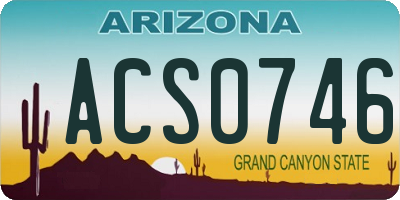 AZ license plate ACS0746