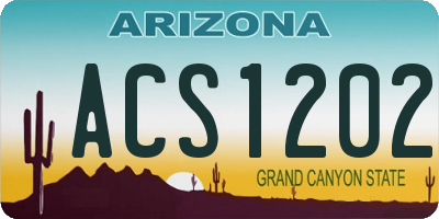 AZ license plate ACS1202