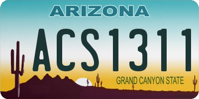 AZ license plate ACS1311