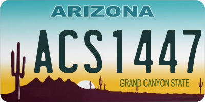 AZ license plate ACS1447
