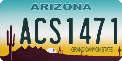 AZ license plate ACS1471