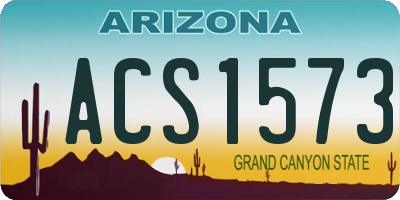 AZ license plate ACS1573