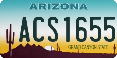 AZ license plate ACS1655