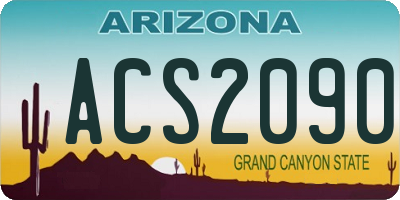 AZ license plate ACS2090