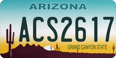 AZ license plate ACS2617