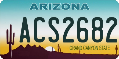 AZ license plate ACS2682