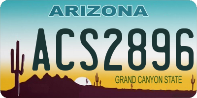 AZ license plate ACS2896