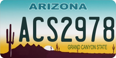 AZ license plate ACS2978