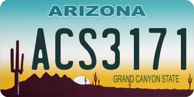 AZ license plate ACS3171